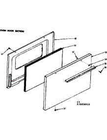 Oven Door Section parts for Kenmore Range 119.6468011 (1196468011, 119 6468011) from AppliancePartsPros.com