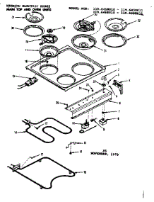 Main Top And Oven Units parts for Kenmore Range 119.6468011 (1196468011, 119 6468011) from AppliancePartsPros.com