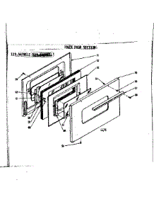 Oven Door Section parts for Kenmore Range 119.6478111 (1196478111, 119 6478111) from AppliancePartsPros.com
