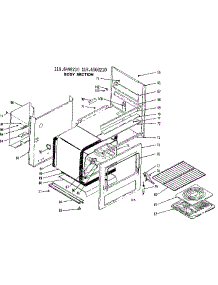 Body Section parts for Kenmore Range 119.6498210 (1196498210, 119 6498210) from AppliancePartsPros.com