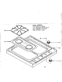 Main Top Section parts for Kenmore Range 119.7027520 (1197027520, 119 7027520) from AppliancePartsPros.com