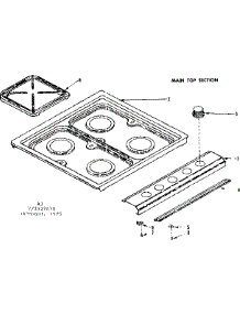 Main Top Section parts for Kenmore Range 119.7027610 (1197027610, 119 7027610) from AppliancePartsPros.com