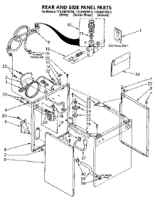 Rear And Side Panel parts for Kenmore Washer 110.84870110 (11084870110, 110 84870110) from AppliancePartsPros.com