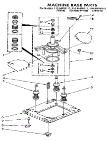 Machine Base parts for Kenmore Washer 110.84870810 (11084870810, 110 84870810) from AppliancePartsPros.com