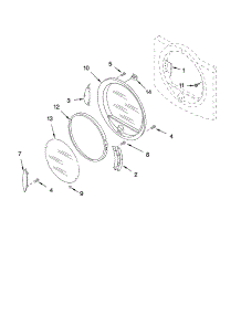 Door Parts, Optional Parts (Not Included) parts for Kenmore Dryer 110.85081400 (11085081400, 110 85081400) from AppliancePartsPros.com