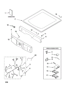 Top And Console Parts parts for Kenmore Dryer 110.85091401 (11085091401, 110 85091401) from AppliancePartsPros.com