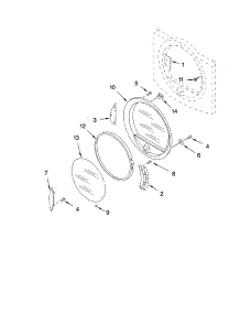 Door Parts, Optional Parts (Not Included) parts for Kenmore Dryer 110.85091401 (11085091401, 110 85091401) from AppliancePartsPros.com