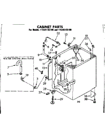 Cabinet Parts parts for Kenmore Washer 110.85155100 (11085155100, 110 85155100) from AppliancePartsPros.com