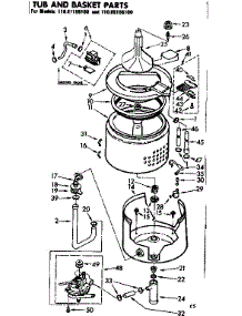 Tub And Basket Parts parts for Kenmore Washer 110.85155100 (11085155100, 110 85155100) from AppliancePartsPros.com