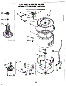 Tub And Basket Parts parts for Kenmore Washer 110.85156100 (11085156100, 110 85156100) from AppliancePartsPros.com