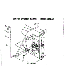 Water System Parts Suds Only parts for Kenmore Washer 110.85165400 (11085165400, 110 85165400) from AppliancePartsPros.com