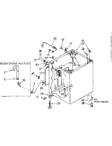 Cabinet Parts parts for Kenmore Washer 110.85166100 (11085166100, 110 85166100) from AppliancePartsPros.com