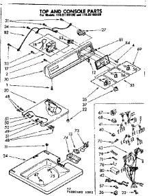 Top And Console Parts parts for Kenmore Washer 110.85166100 (11085166100, 110 85166100) from AppliancePartsPros.com