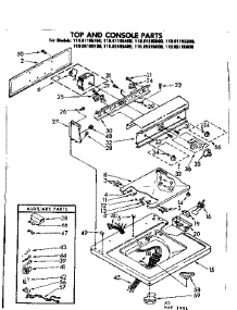Top And Console Parts parts for Kenmore Washer 110.85185100 (11085185100, 110 85185100) from AppliancePartsPros.com