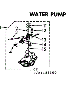 Water Pump Parts parts for Kenmore Washer 110.85185100 (11085185100, 110 85185100) from AppliancePartsPros.com
