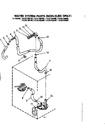 Water System Parts Non-Suds Only parts for Kenmore Washer 110.85185800 (11085185800, 110 85185800) from AppliancePartsPros.com