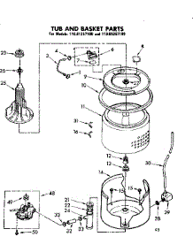 Tub And Basket Parts parts for Kenmore Washer 110.85257100 (11085257100, 110 85257100) from AppliancePartsPros.com