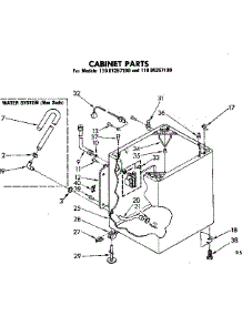 Cabinet Parts parts for Kenmore Washer 110.85257100 (11085257100, 110 85257100) from AppliancePartsPros.com