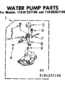 Water Pump Parts parts for Kenmore Washer 110.85257100 (11085257100, 110 85257100) from AppliancePartsPros.com