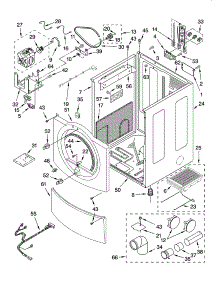 Cabinet Parts parts for Kenmore Dryer 110.85872401 (11085872401, 110 85872401) from AppliancePartsPros.com