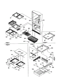Shelving Assembly parts for Kenmore Refrigerator 596.69279993 (59669279993, 596 69279993) from AppliancePartsPros.com