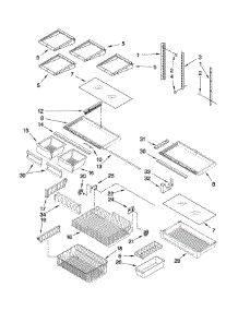 Shelf Parts parts for Kenmore Refrigerator 596.69282000 (59669282000, 596 69282000) from AppliancePartsPros.com