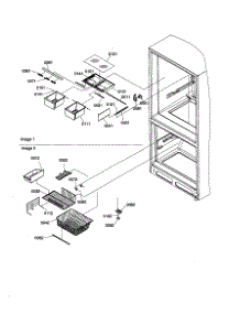 Crisper Assembly / Freezer Feature parts for Kenmore Refrigerator 596.69872990 (59669872990, 596 69872990) from AppliancePartsPros.com
