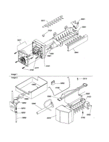 Ice Maker Assembly And Parts parts for Kenmore Refrigerator 596.69879990 (59669879990, 596 69879990) from AppliancePartsPros.com