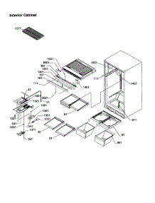 Interior Cabinet parts for Kenmore Refrigerator 596.69892001 (59669892001, 596 69892001) from AppliancePartsPros.com