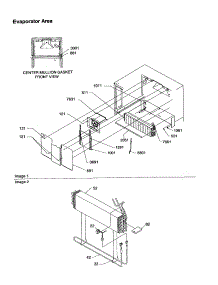 Evaporator Area parts for Kenmore Refrigerator 596.69892001 (59669892001, 596 69892001) from AppliancePartsPros.com