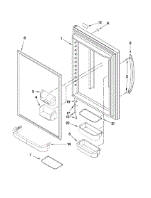 Refrigerator Door Parts parts for Kenmore Refrigerator 596.69939012 (59669939012, 596 69939012) from AppliancePartsPros.com