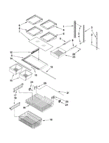 Shelf Parts parts for Kenmore Refrigerator 596.69969011 (59669969011, 596 69969011) from AppliancePartsPros.com