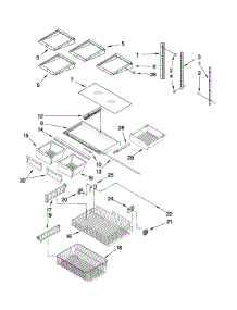 Shelf Parts parts for Kenmore Refrigerator 596.69979000 (59669979000, 596 69979000) from AppliancePartsPros.com