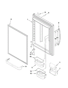 Refrigerator Door Parts parts for Kenmore Refrigerator 596.69979000 (59669979000, 596 69979000) from AppliancePartsPros.com