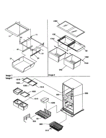 Shelving parts for Kenmore Refrigerator 596.70002001 (59670002001, 596 70002001) from AppliancePartsPros.com
