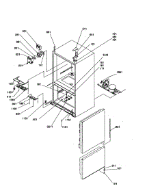 Control, Hinges And Shields parts for Kenmore Refrigerator 596.70002001 (59670002001, 596 70002001) from AppliancePartsPros.com