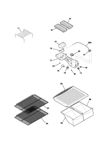 Shelves parts for Kenmore Refrigerator 253.31434107 (25331434107, 253 31434107) from AppliancePartsPros.com