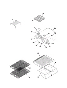 Shelves parts for Kenmore Refrigerator 253.31612101 (25331612101, 253 31612101) from AppliancePartsPros.com