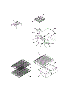 Shelves parts for Kenmore Refrigerator 253.31629101 (25331629101, 253 31629101) from AppliancePartsPros.com