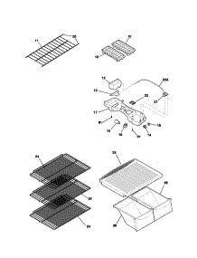 Shelves parts for Kenmore Refrigerator 253.31640102 (25331640102, 253 31640102) from AppliancePartsPros.com