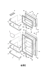 Door parts for Kenmore Refrigerator 253.31649100 (25331649100, 253 31649100) from AppliancePartsPros.com