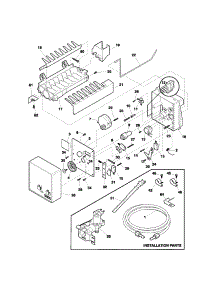 Ice Maker parts for Kenmore Refrigerator 253.31672101 (25331672101, 253 31672101) from AppliancePartsPros.com