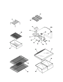 Shelves parts for Kenmore Refrigerator 253.31800102 (25331800102, 253 31800102) from AppliancePartsPros.com
