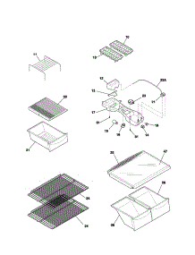 Shelves parts for Kenmore Refrigerator 253.31800106 (25331800106, 253 31800106) from AppliancePartsPros.com