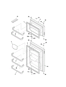 Door parts for Kenmore Refrigerator 253.31812302 (25331812302, 253 31812302) from AppliancePartsPros.com