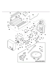 Ice Maker parts for Kenmore Refrigerator 253.31814302 (25331814302, 253 31814302) from AppliancePartsPros.com