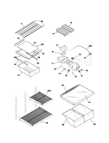 Shelves parts for Kenmore Refrigerator 253.31842104 (25331842104, 253 31842104) from AppliancePartsPros.com