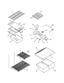 Shelves parts for Kenmore Refrigerator 253.3184210C (2533184210C, 253 3184210C) from AppliancePartsPros.com