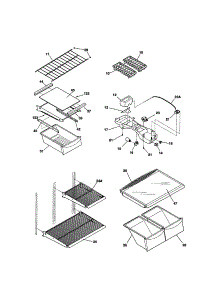 Shelves parts for Kenmore Refrigerator 253.31849100 (25331849100, 253 31849100) from AppliancePartsPros.com