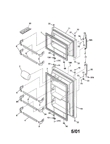 Door parts for Kenmore Refrigerator 253.31849100 (25331849100, 253 31849100) from AppliancePartsPros.com
